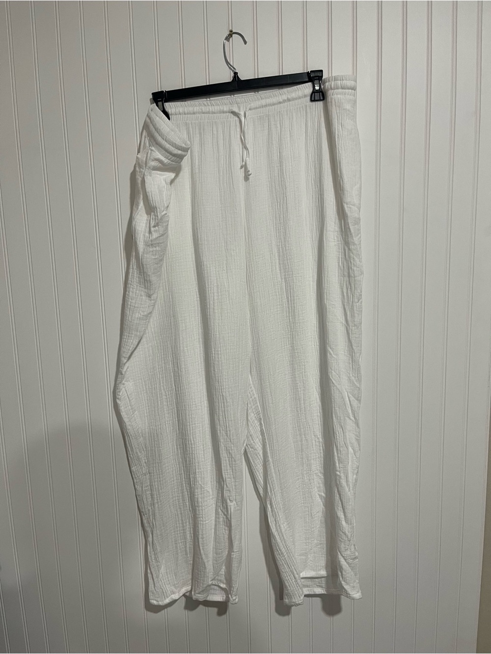 White Mark Men's White Drawstring Lounge Joggers